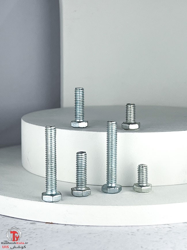 پیچ آهنی گالوانیزه 60*6 میلیمتر بسته 200عددی