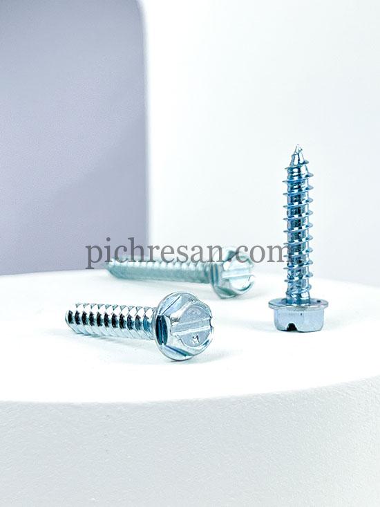 پیچ شیروانی نوک تیز 4 سانت تایوانی 11/2*14 بسته 200 عددی