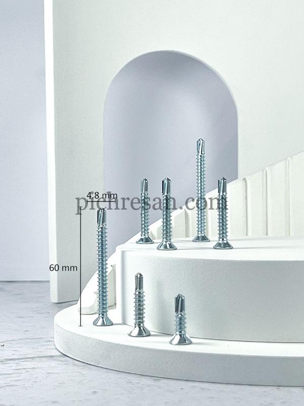 پیچ سرمته سرتخت 6سانت تایوانی 21/2*10 بسته 200 عددی