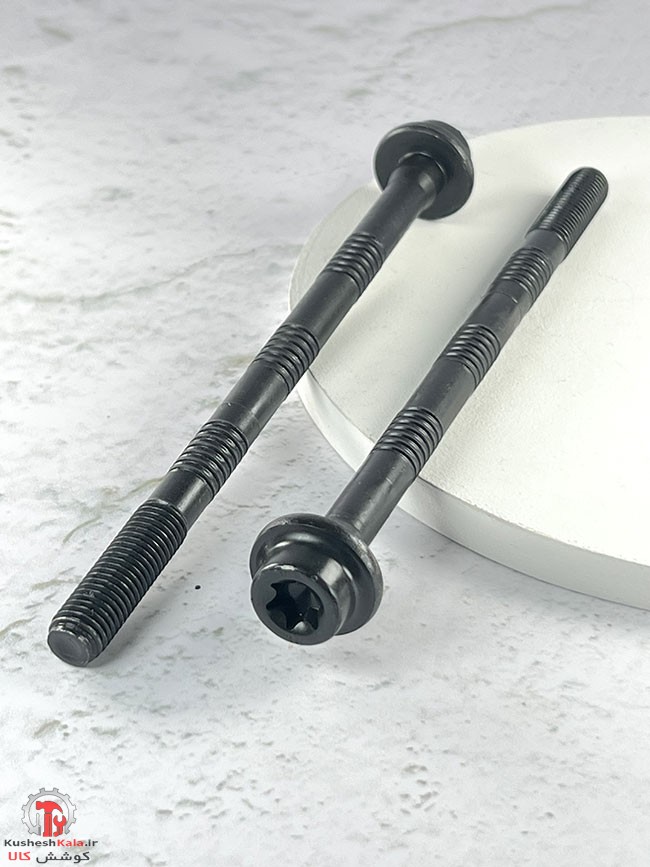 پیچ سرسیلندر پژو 405 نیم رزوه بسته 5عددی