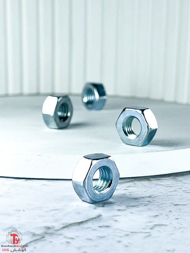 مهره آهنی گالوانیزه سایز 10میلیمتر بسته 200عددی