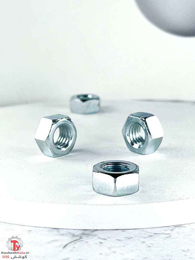 مهره آهنی گالوانیزه سایز 12میلیمتر بسته 100عددی