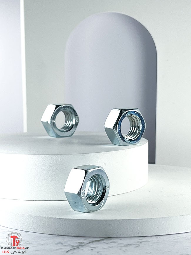 مهره آهنی گالوانیزه سایز 14میلیمتر بسته 100عددی