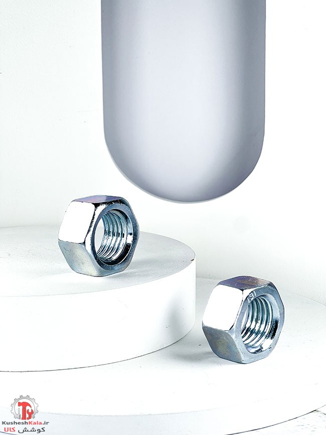 مهره آهنی گالوانیزه سایز 16میلیمتر بسته 100عددی