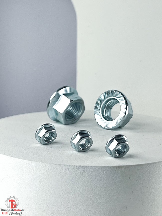 مهره واشردار سایز 12 میلیمتر بسته 100عددی