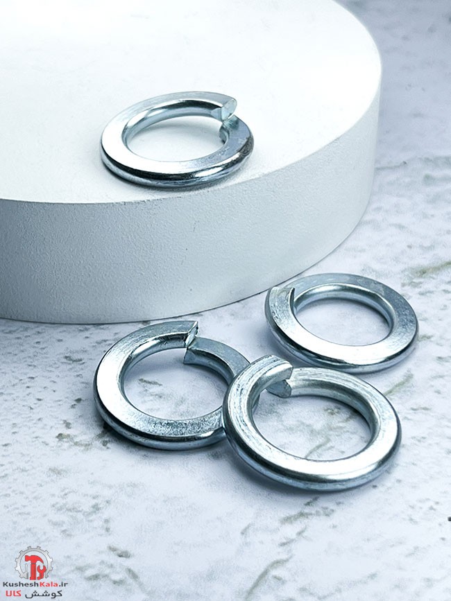 واشر فنری سایز 16 میلیمتر گالوانیزه بسته 250عددی