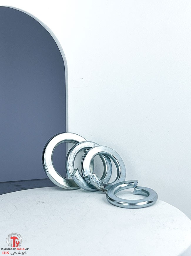 واشر فنری سایز 6 میلیمتر گالوانیزه بسته 500عددی