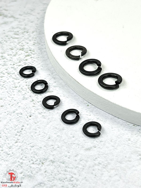 واشر فنری سایز 6میلیمتر مشکی بسته 1000عددی