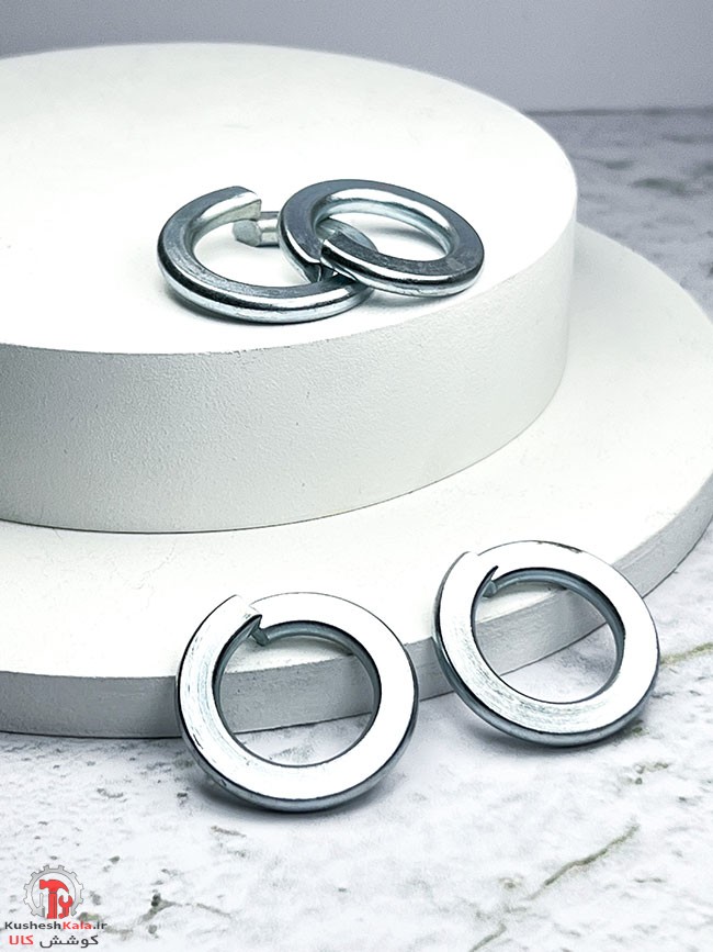 واشر فنری سایز 8 میلیمتر گالوانیزه بسته 500عددی