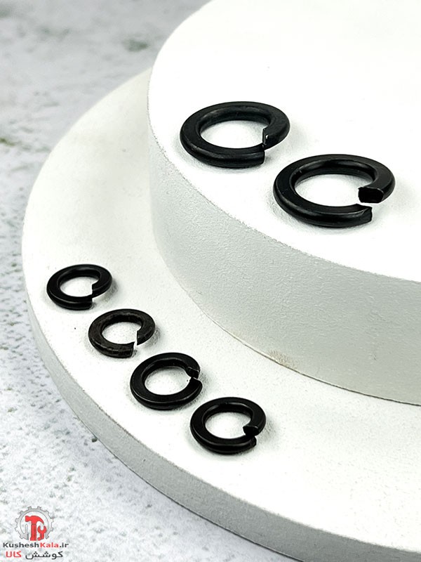 واشر فنری سایز 8میلیمتر مشکی بسته 1000عددی