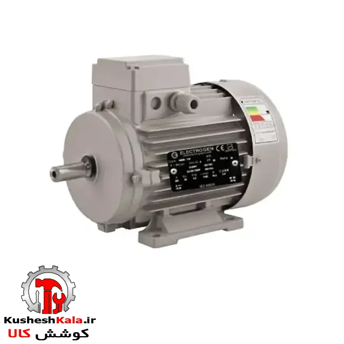الکتروموتور الکتروژن سه فاز 0.55 کیلووات 0.75 اسب پوسته آلومینیوم 1500 دور